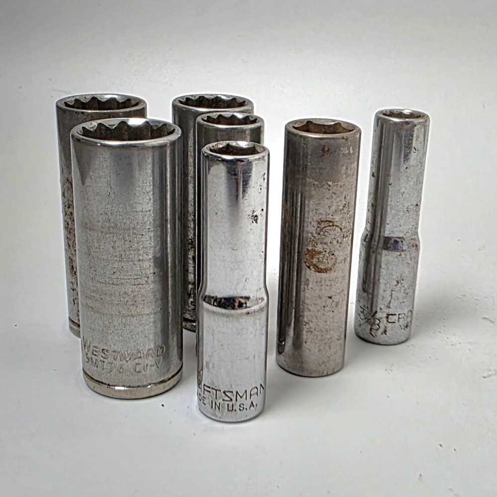 Used Various Deep 3/8 Drive‎ Sockets See Pics for Descriptions #0776